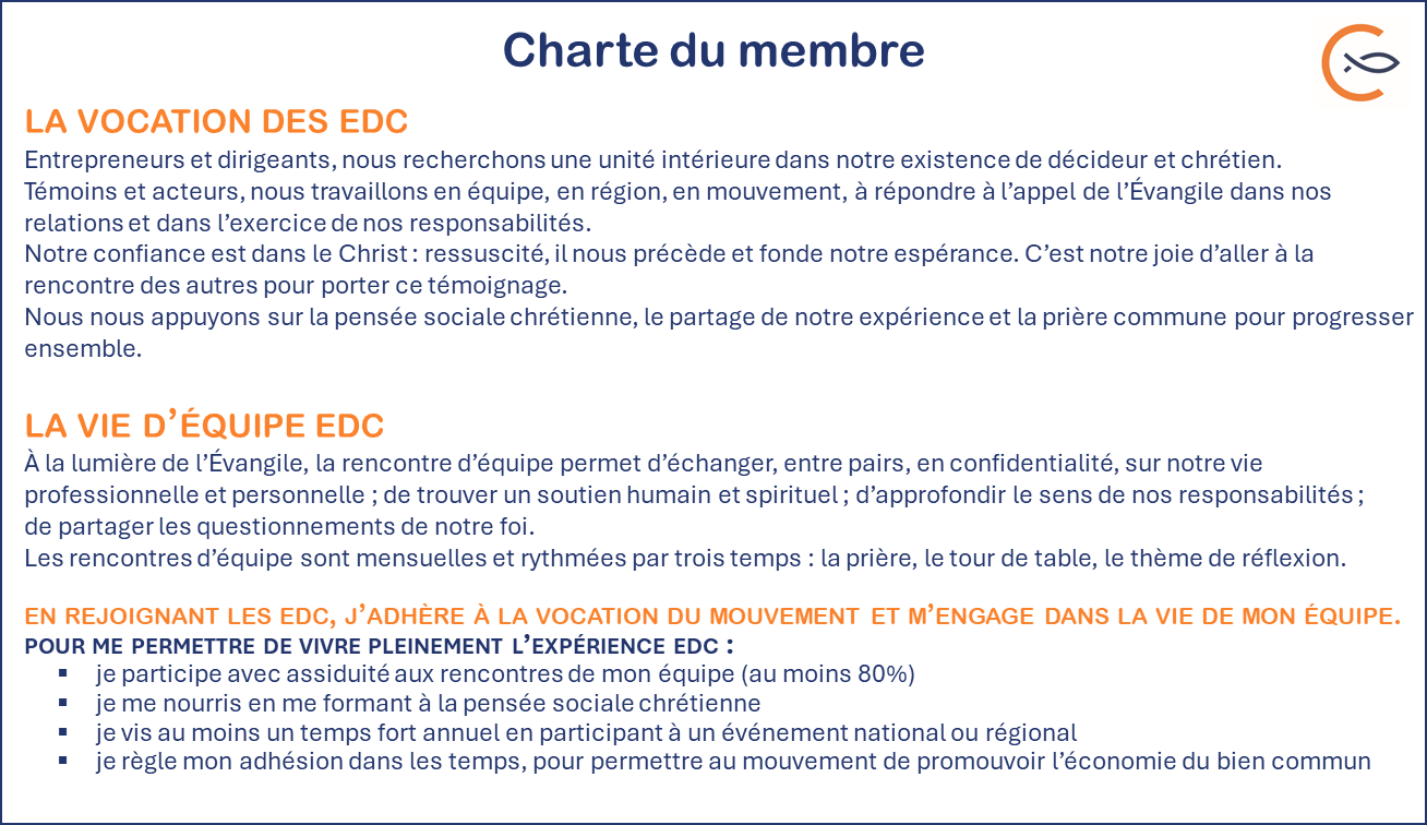 Charte du membre